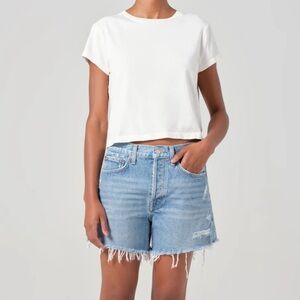 Agolde Parker Long Denim Shorts